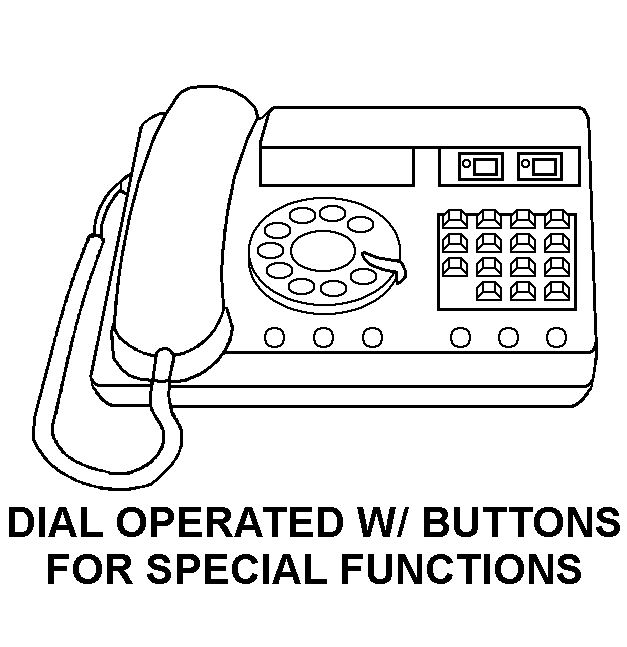 DIAL OPERATED, WITH BUTTONS FOR SPECIAL FUNCTIONS style nsn 5805-00-227-5116
