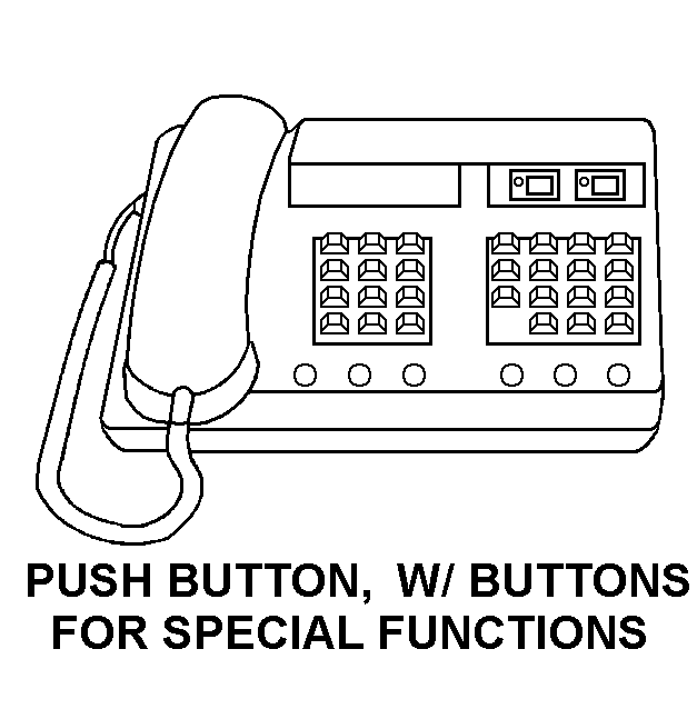 PUSH BUTTON, WITH BUTTONS FOR SPECIAL FUNCTIONS style nsn 5805-01-422-5205