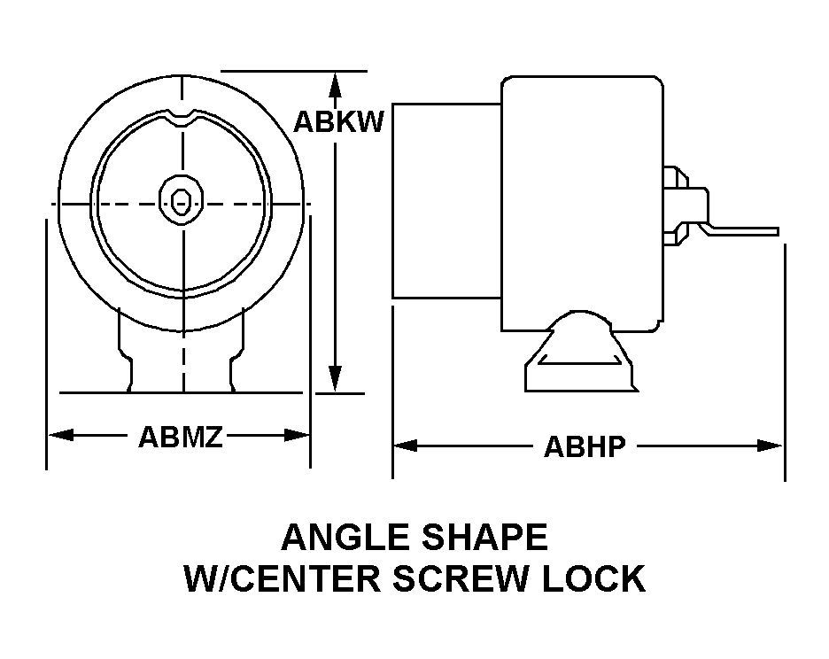 ANGLE SHAPE W/CENTER SCREW LOCK style nsn 5935-01-329-4190