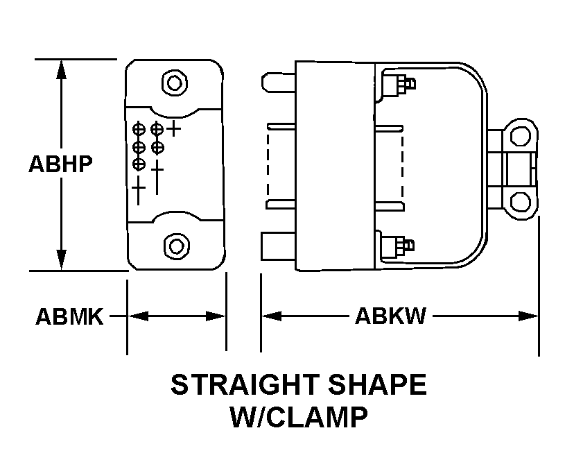 STRAIGHT SHAPE W/CLAMP style nsn 5935-00-161-9732