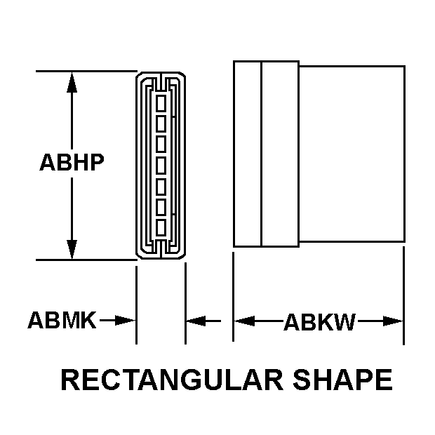 RECTANGULAR SHAPE style nsn 5935-01-094-8085