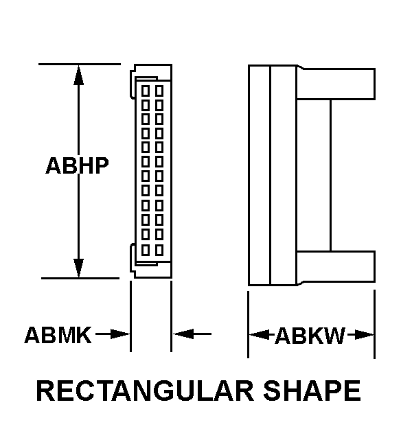 RECTANGULAR SHAPE style nsn 5935-00-950-6888