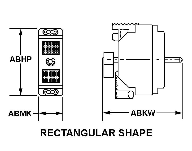 RECTANGULAR SHAPE style nsn 5935-00-950-6888