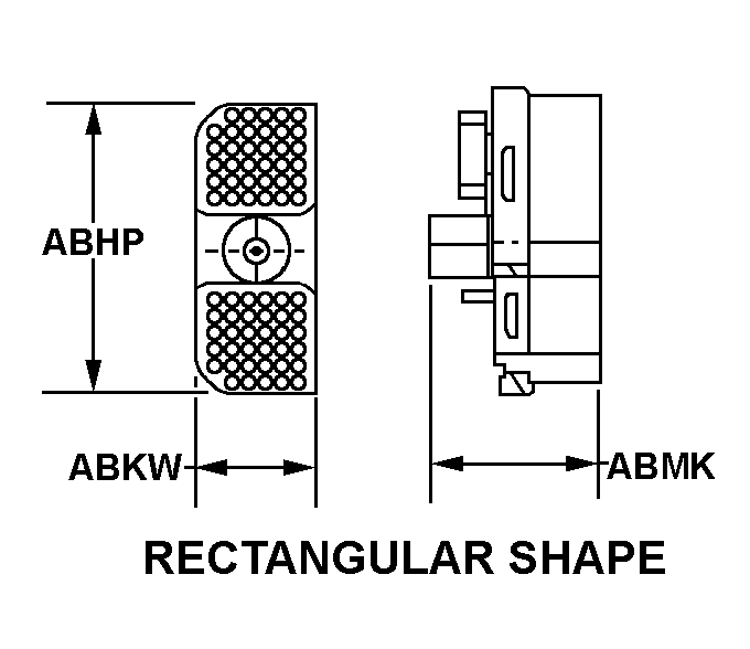 RECTANGULAR SHAPE style nsn 5935-00-950-6888