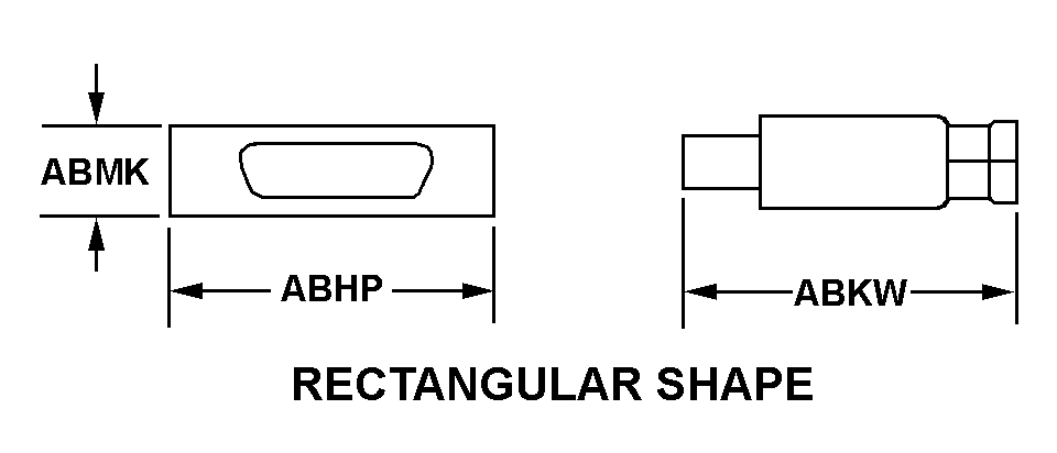 RECTANGULAR SHAPE style nsn 5935-00-950-6888