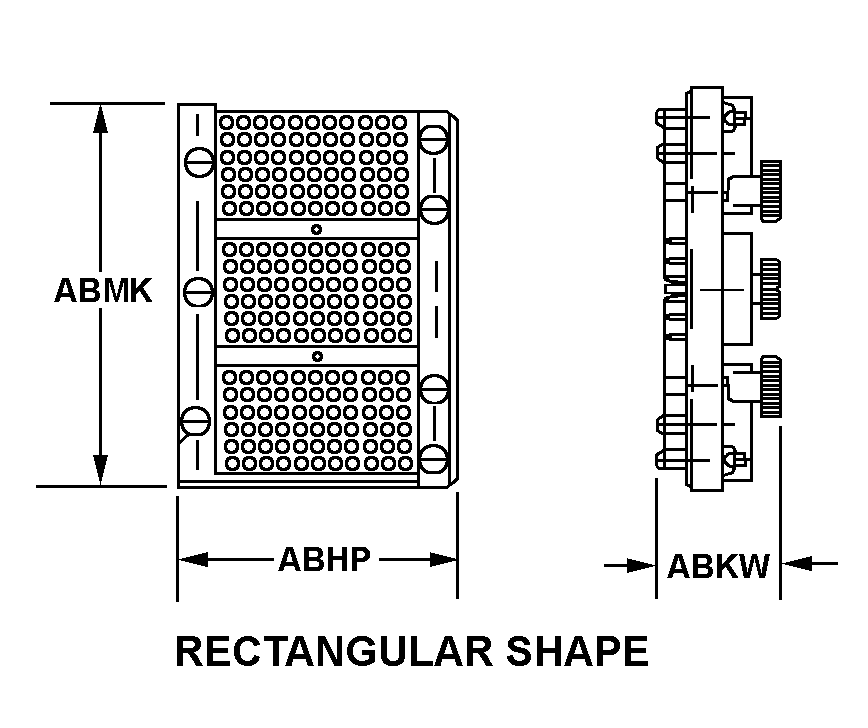 RECTANGULAR SHAPE style nsn 5935-00-950-6888