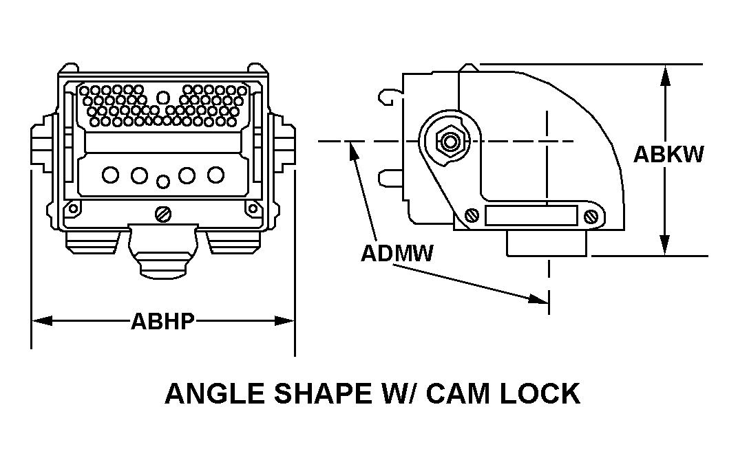 ANGLE SHAPE W/CAM LOCK style nsn 5935-01-435-7375
