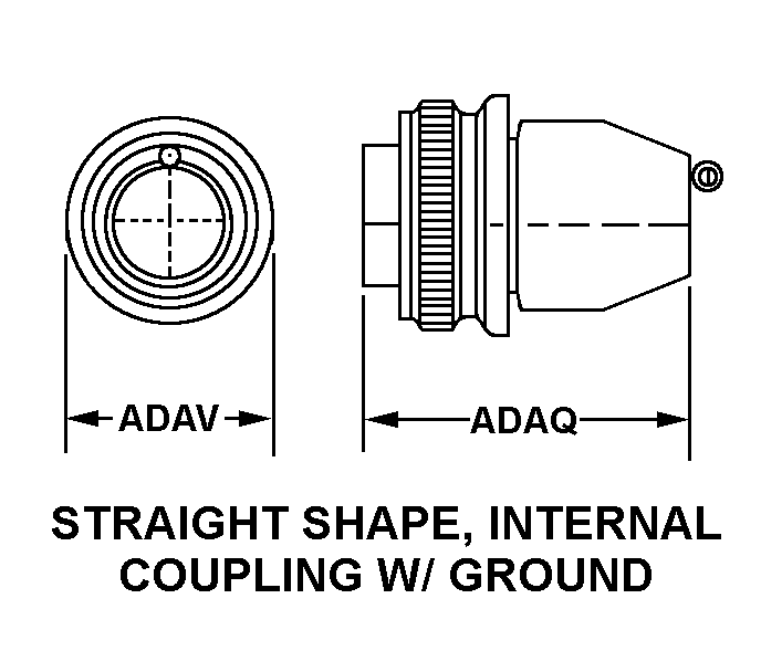 STRAIGHT SHAPE, INTERNAL COUPLING W/GROUND style nsn 5935-00-905-7988