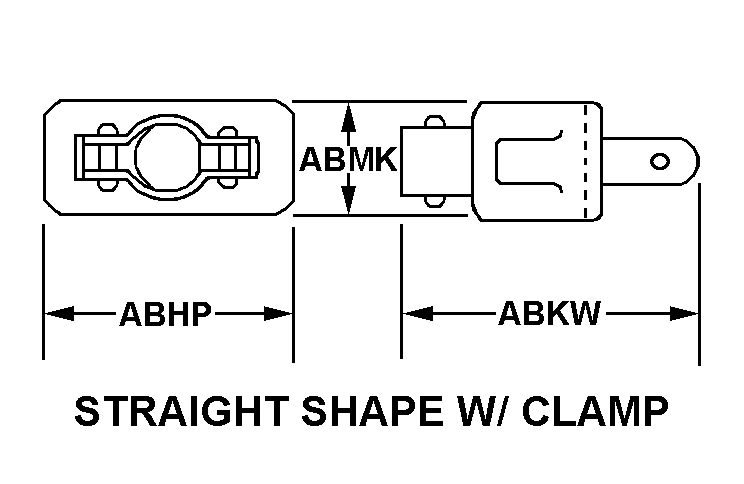 STRAIGHT SHAPE W/CLAMP style nsn 5935-01-057-7438