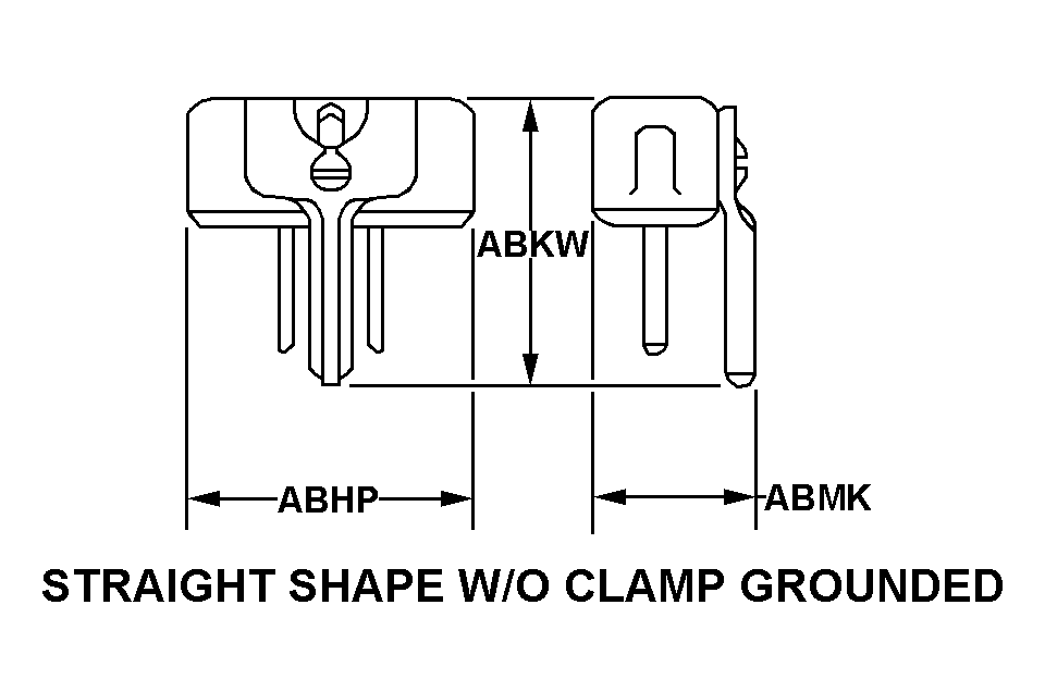 STRAIGHT SHAPE W/O CLAMP GROUNDED style nsn 5935-01-158-3551