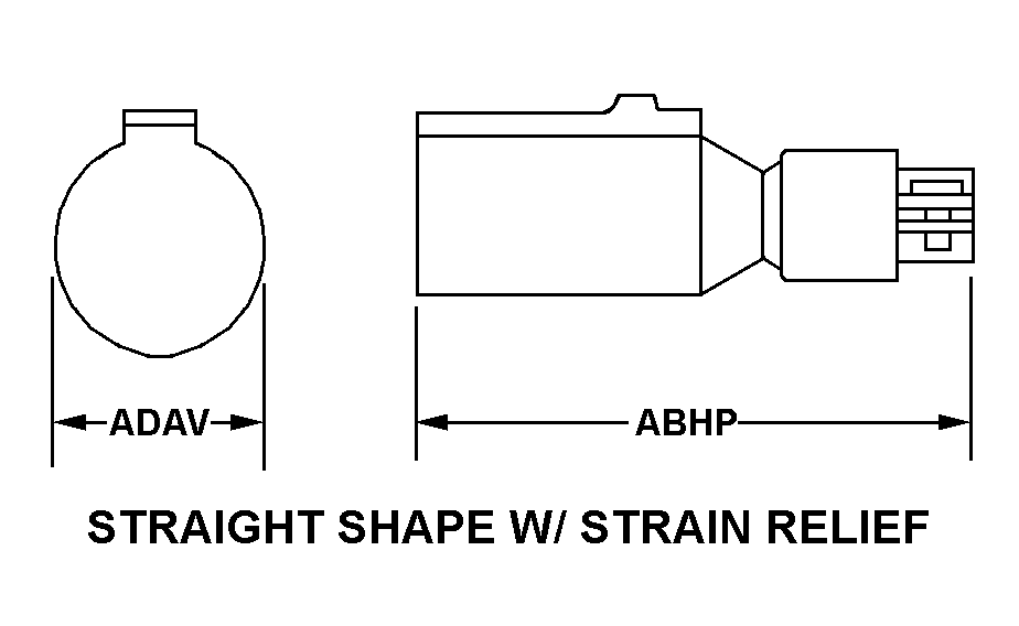 STRAIGHT SHAPE W/STRAIN RELIEF style nsn 5935-01-290-4815