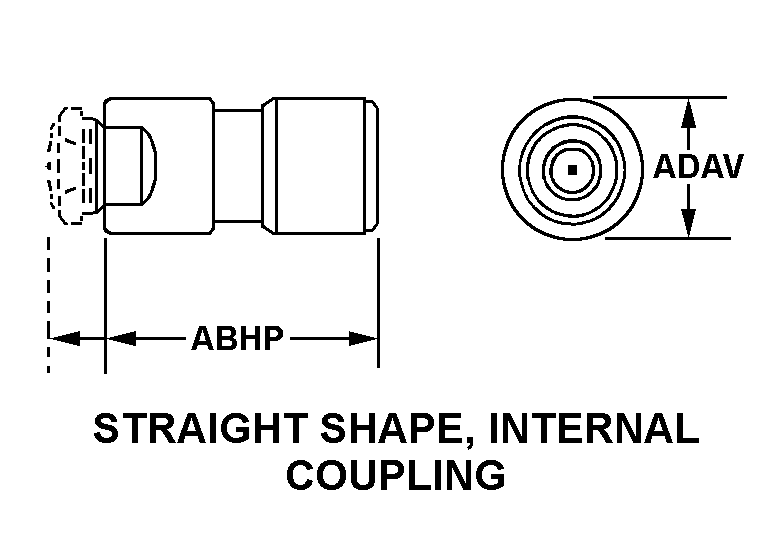 STRAIGHT SHAPE, INTERNAL COUPLING style nsn 5935-00-180-2965