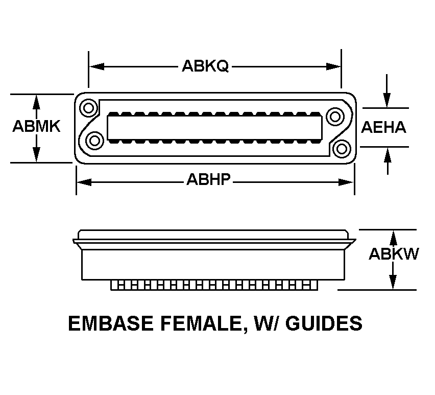 EMBASE FEMALE, W/GUIDES style nsn 5935-01-211-3831