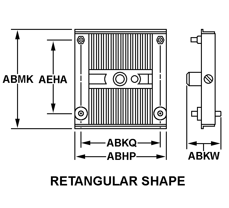 RECTANGULAR SHAPE style nsn 5935-00-950-6888