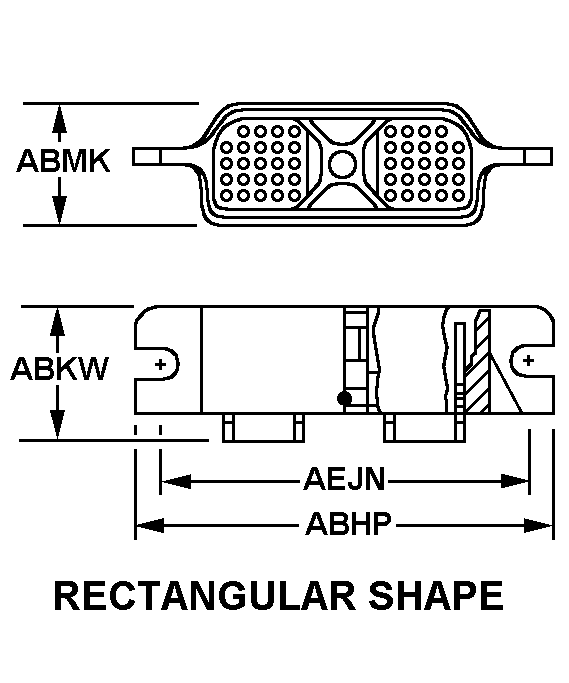 RECTANGULAR SHAPE style nsn 5935-00-795-3024