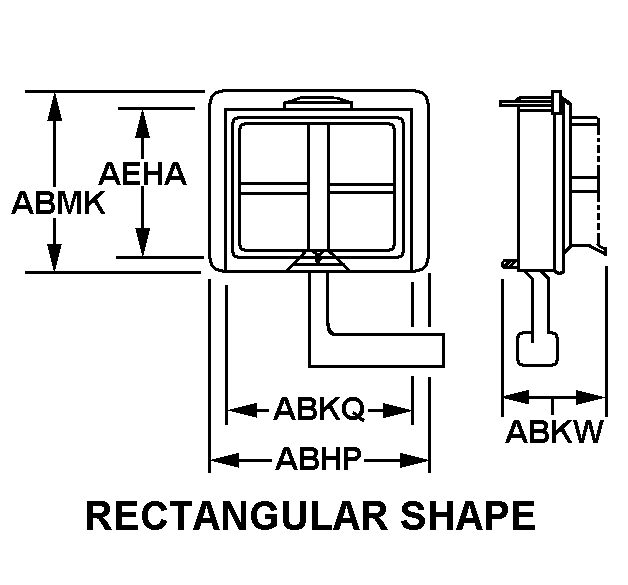 RECTANGULAR SHAPE style nsn 5935-01-102-0953