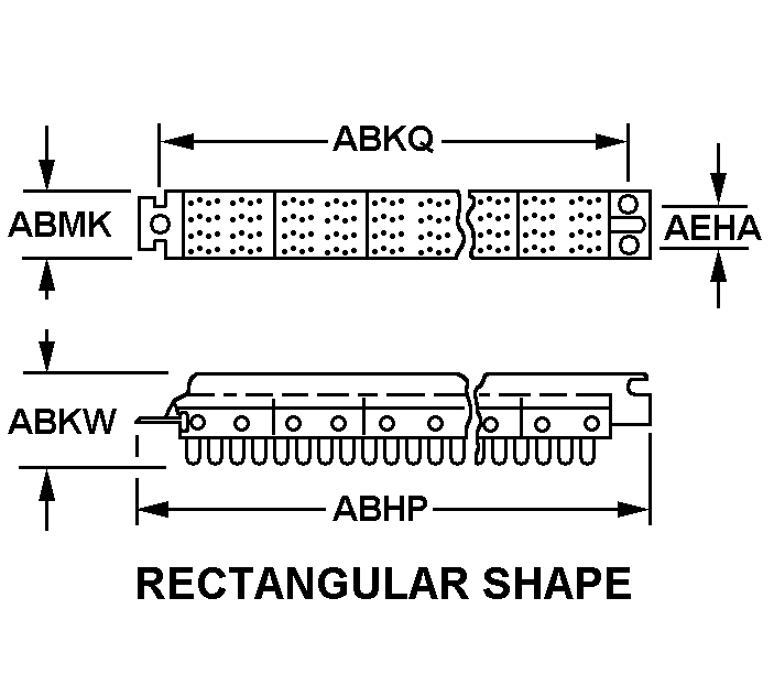 RECTANGULAR SHAPE style nsn 5935-00-950-6888