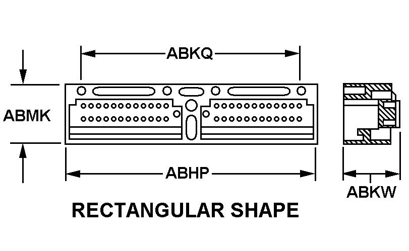 RECTANGULAR SHAPE style nsn 5935-00-950-6888