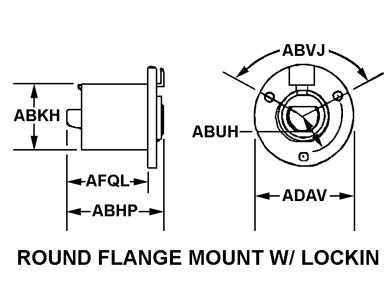 ROUND FLANGE MOUNT W/LOCKIN style nsn 5935-01-186-4633