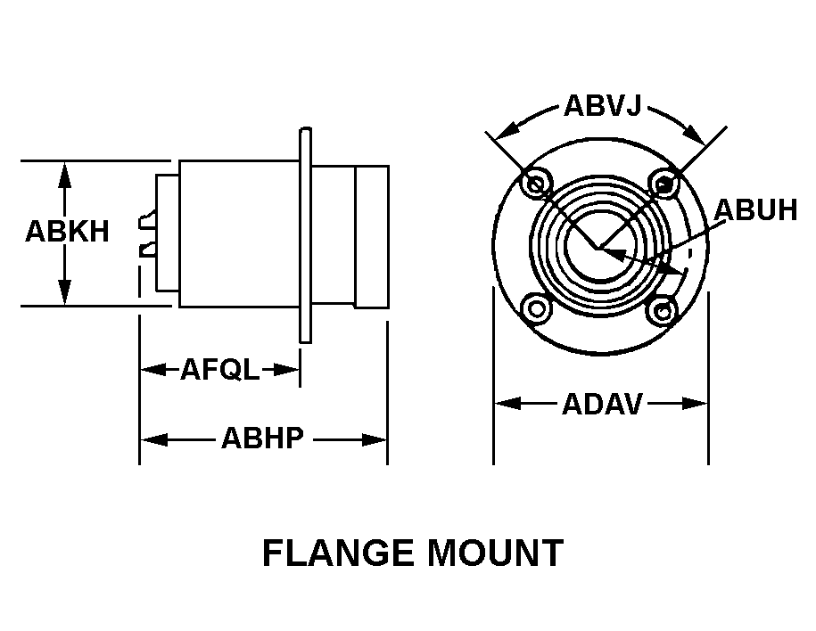 FLANGE MOUNT style nsn 5935-01-006-7816