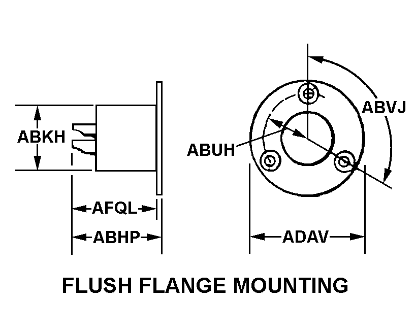 FLUSH FLANGE MOUNTING style nsn 5935-01-536-7233