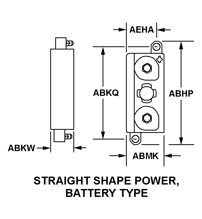 STRAIGHT SHAPE, POWER BATTERY TYPE style nsn 5935-01-541-1975