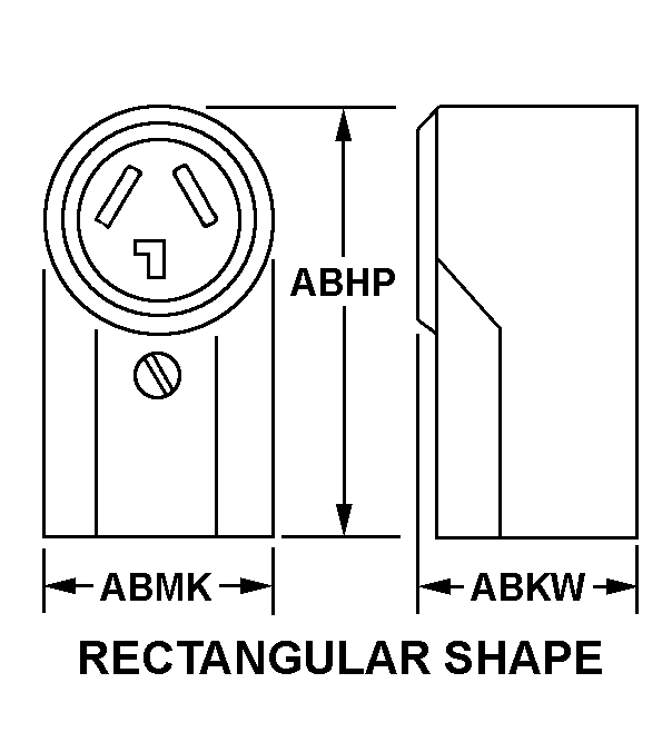 RECTANGULAR SHAPE style nsn 5935-00-950-6888