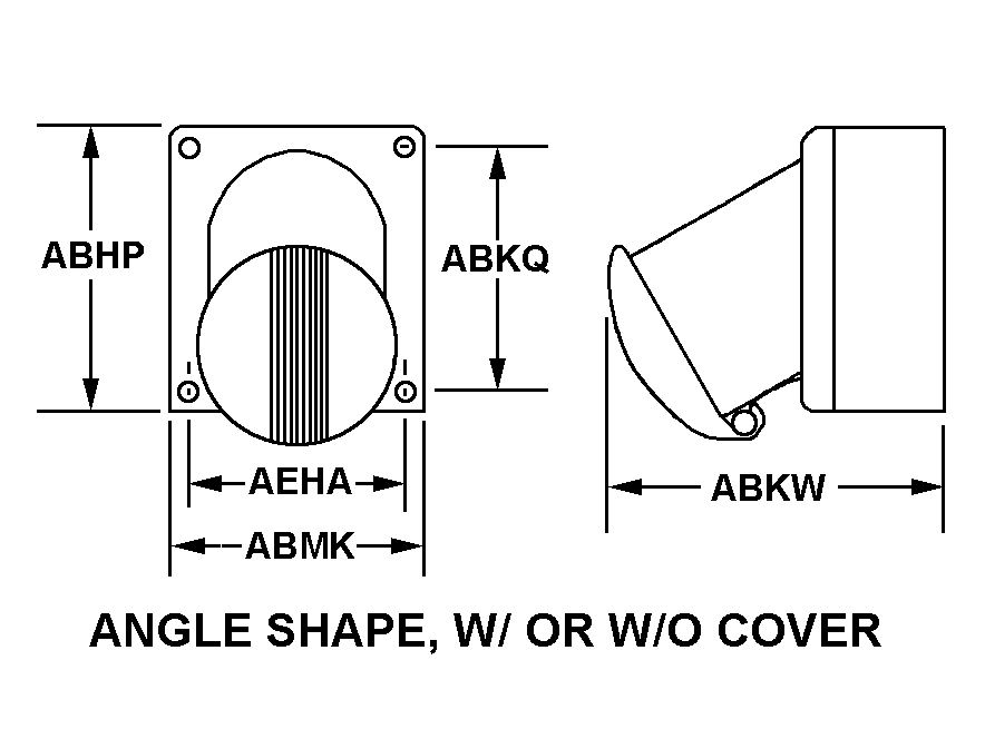 ANGLE SHAPE, W/ OR W/O COVER style nsn 5935-01-324-1065
