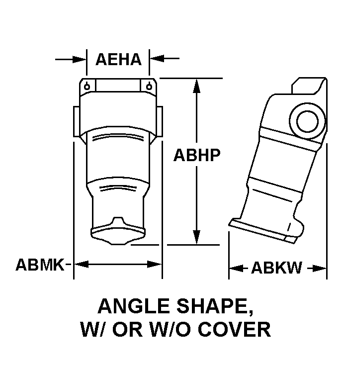 ANGLE SHAPE, W/ OR W/O COVER style nsn 5935-00-232-1795