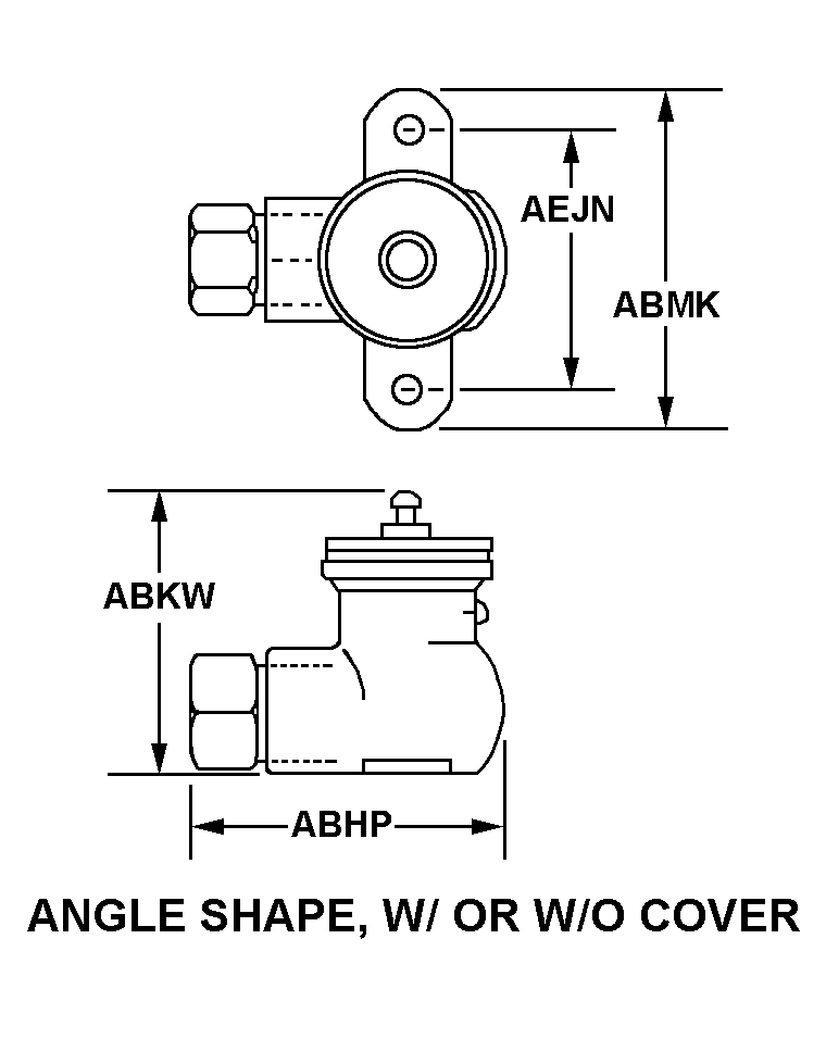 ANGLE SHAPE, W/ OR W/O COVER style nsn 5935-01-130-3582