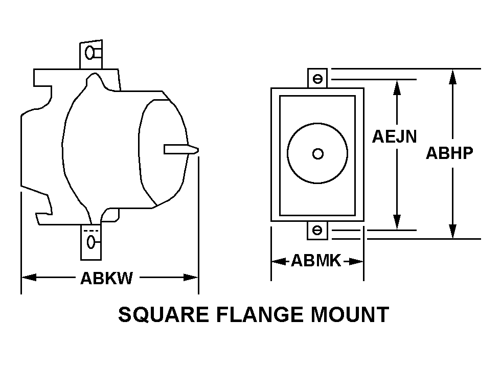 SQUARE FLANGE MOUNT style nsn 5935-00-005-9613