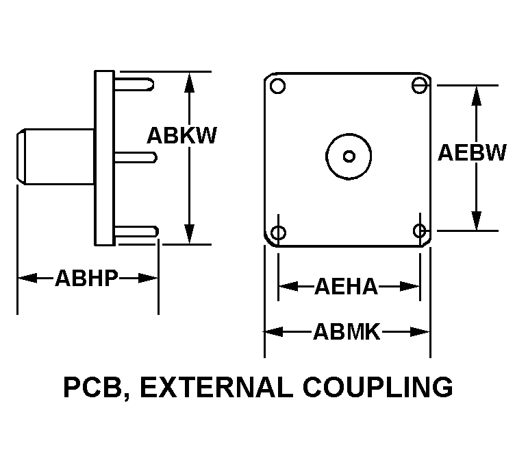 PCB, EXTERNAL COUPLING style nsn 5935-01-202-6202