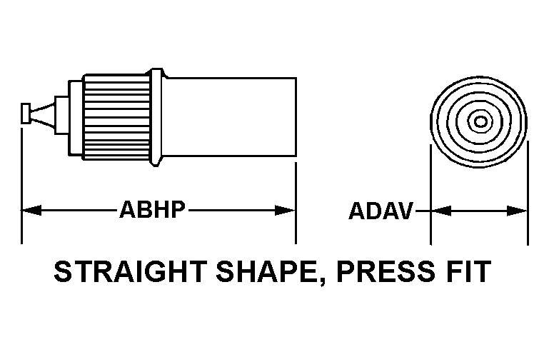 STRAIGHT SHAPE, PRESS FIT style nsn 5935-00-908-1983