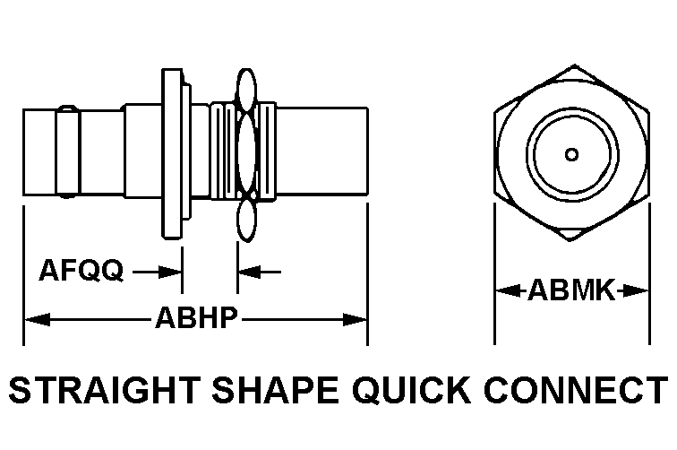 STRAIGHT SHAPE QUICK CONNECT style nsn 5935-01-438-3895