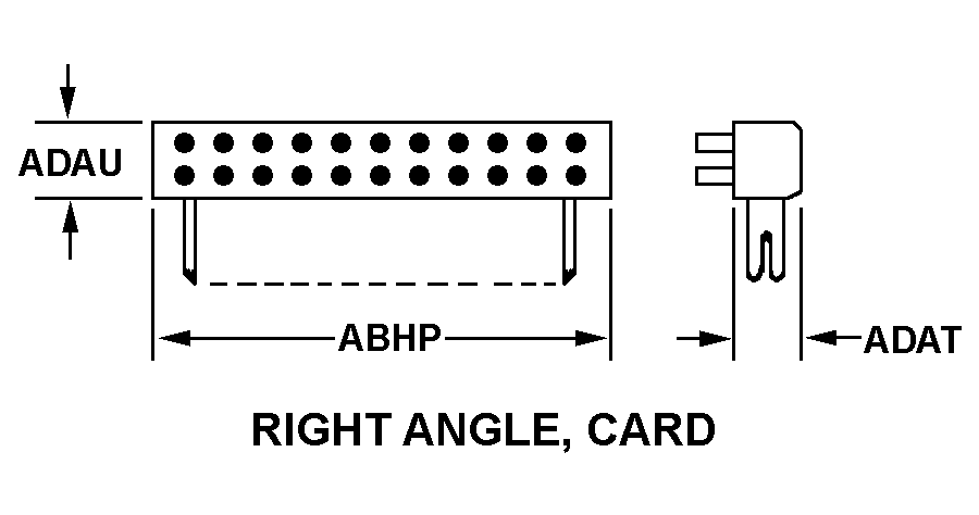 RIGHT ANGLE, CARD style nsn 5935-01-078-1257