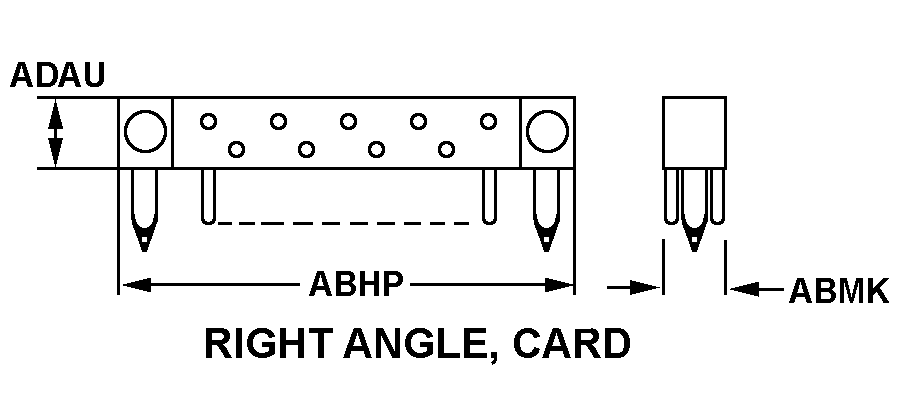 RIGHT ANGLE, CARD style nsn 5935-01-102-8184
