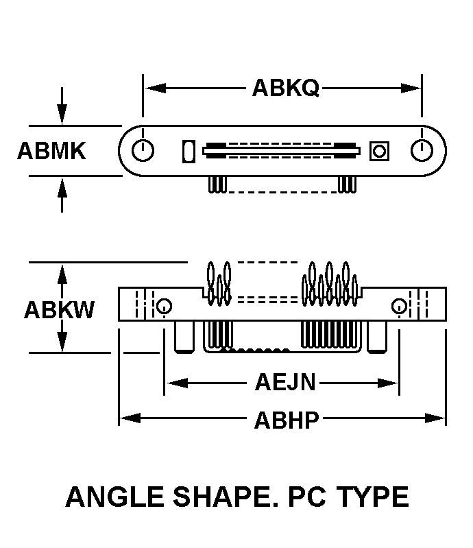 ANGLE SHAPE, PC TYPE style nsn 5935-01-323-2949