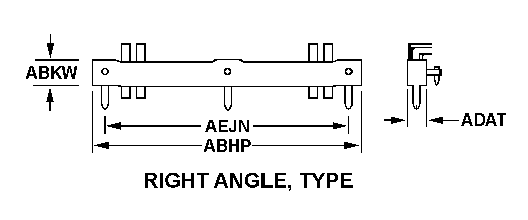 RIGHT ANGLE, TYPE style nsn 5935-00-130-2599