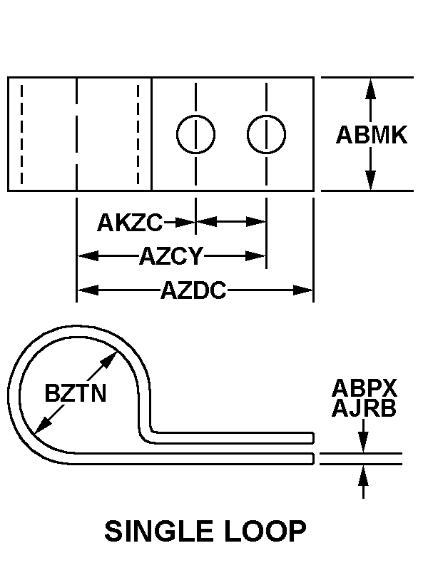 SINGLE LOOP style nsn 5340-01-573-8725