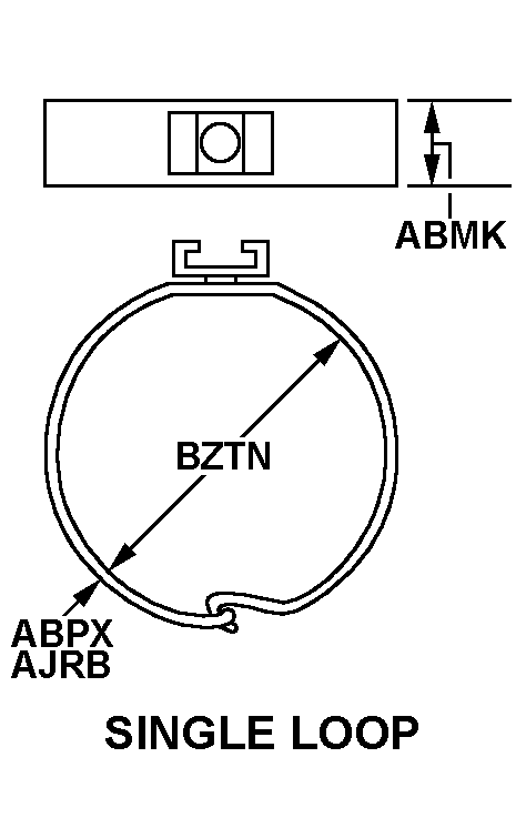 SINGLE LOOP style nsn 5340-00-216-0611