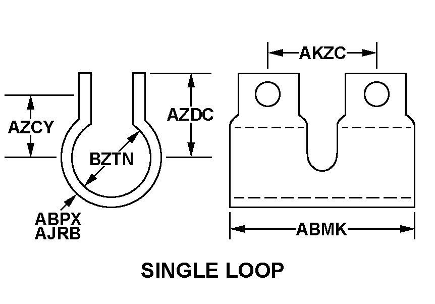 SINGLE LOOP style nsn 5340-01-247-3540