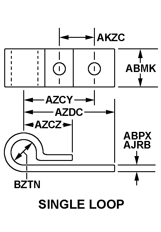 SINGLE LOOP style nsn 5340-01-327-5957