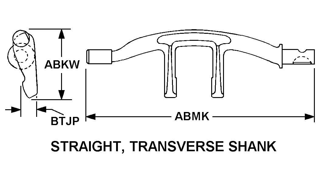 STRAIGHT, TRANSVERSE SHANK style nsn 2520-00-358-4189