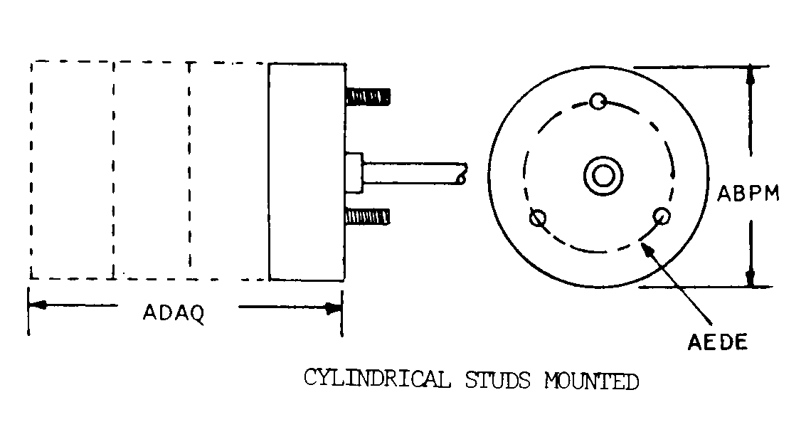CYLINDRICAL STUDS MOUNTED style nsn 5905-01-367-8641