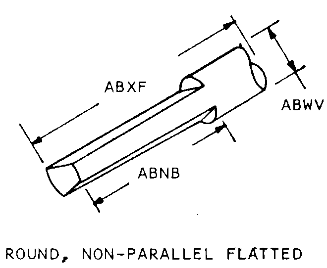 ROUND, NON-PARALLEL FLATTED style nsn 5905-00-107-6042