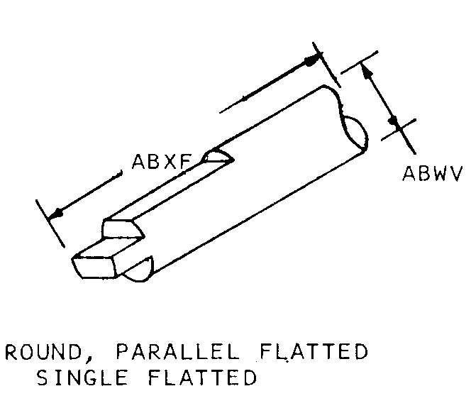 ROUND, PARALLEL FLATTED SINGLE FLATTED style nsn 5905-00-257-9442