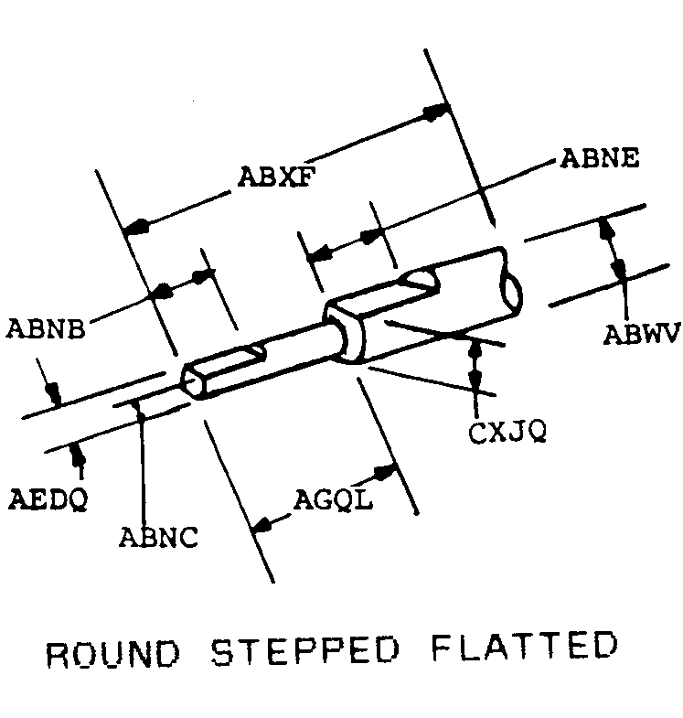 ROUND STEPPED FLATTED style nsn 5905-01-118-7277