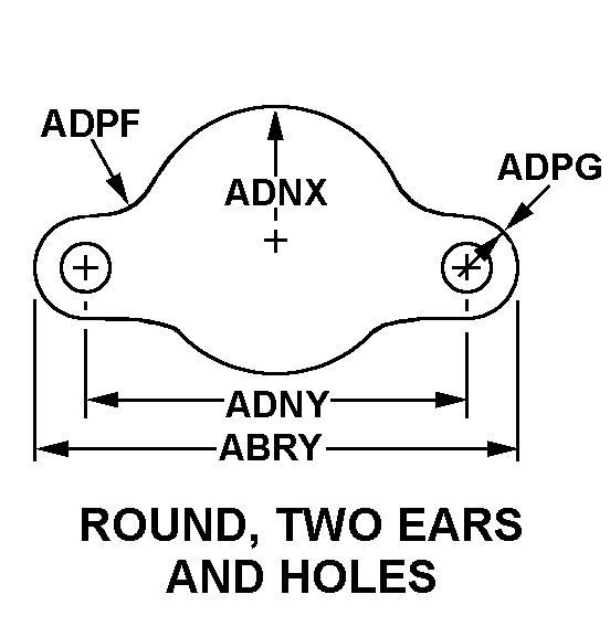 ROUND, TWO EARS AND HOLES style nsn 5340-00-731-1073