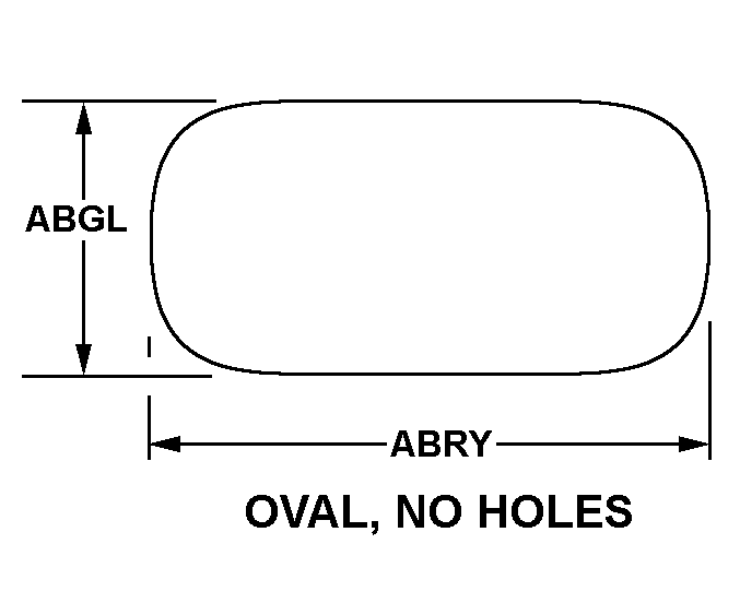 OVAL, NO HOLES style nsn 5340-01-035-0410