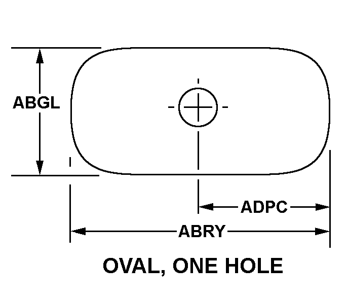 OVAL, ONE HOLE style nsn 5340-01-172-8230